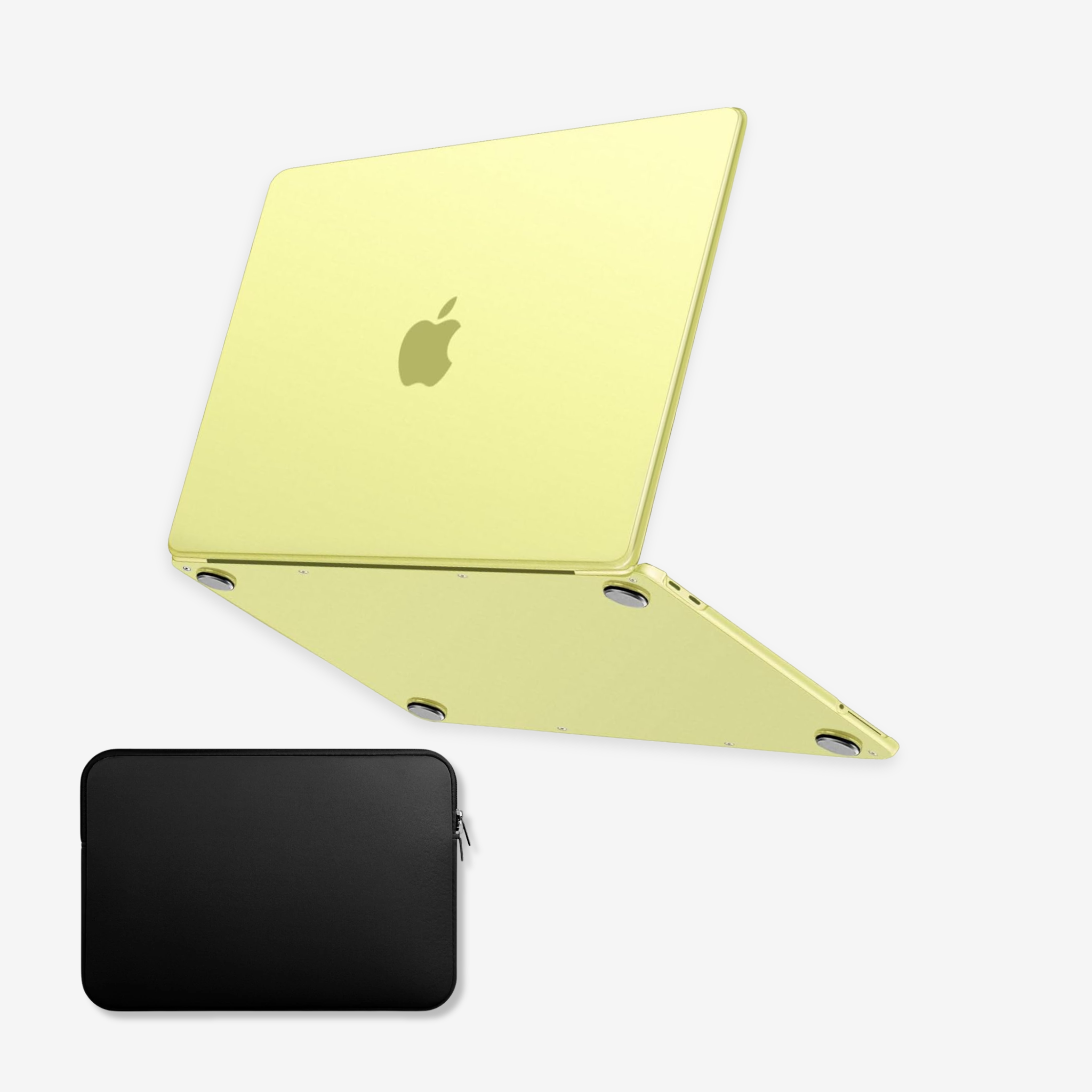 Capa HardShell Amarelo Cítrico Fosca + Bag Neoprene para MacBook Neo 13 SkinCase #cor_amarelo cítrico fosca