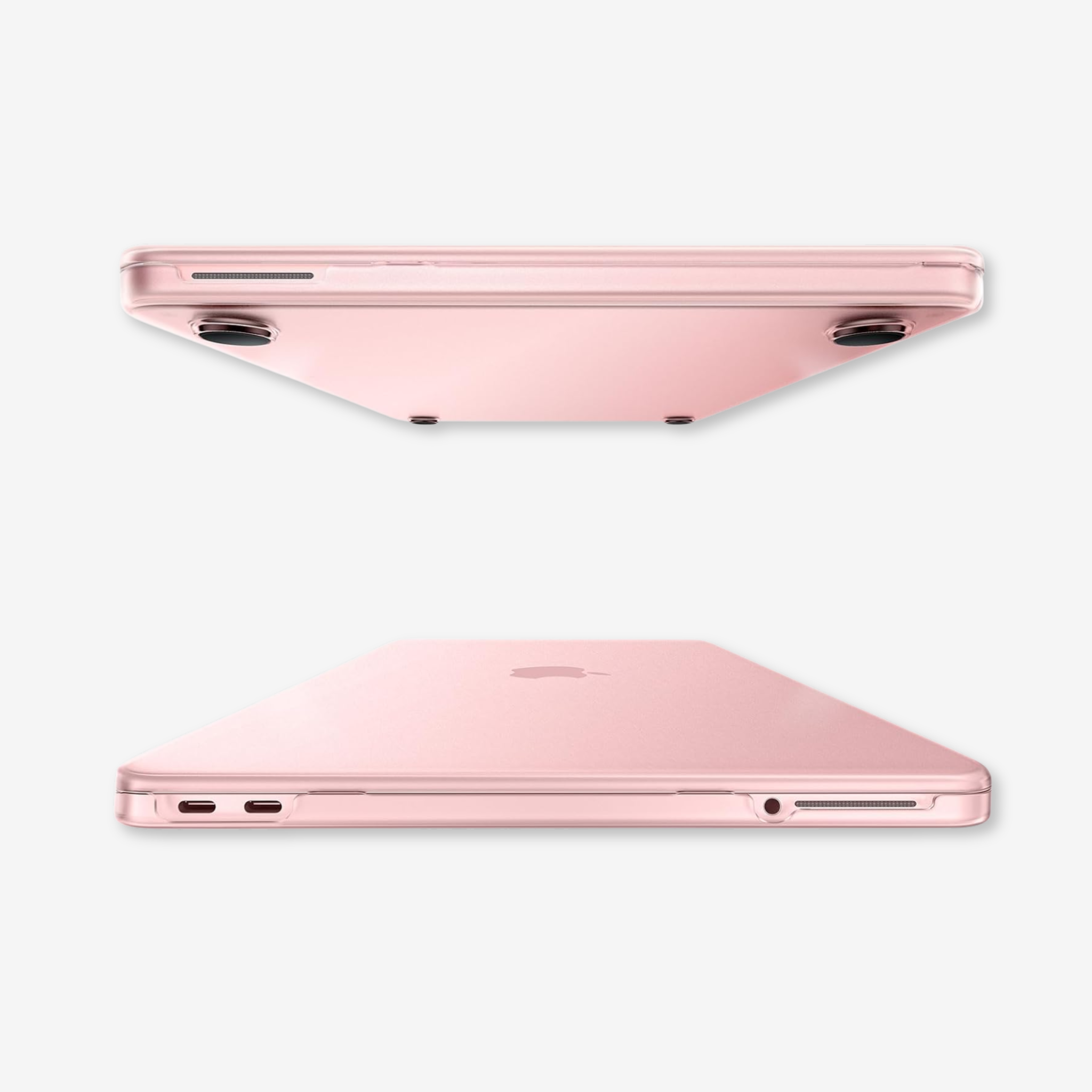 Capa HardShell Rosa Fosca para MacBook Neo 13 com portas e pés emborrachados SkinCase #cor_rosa fosca
