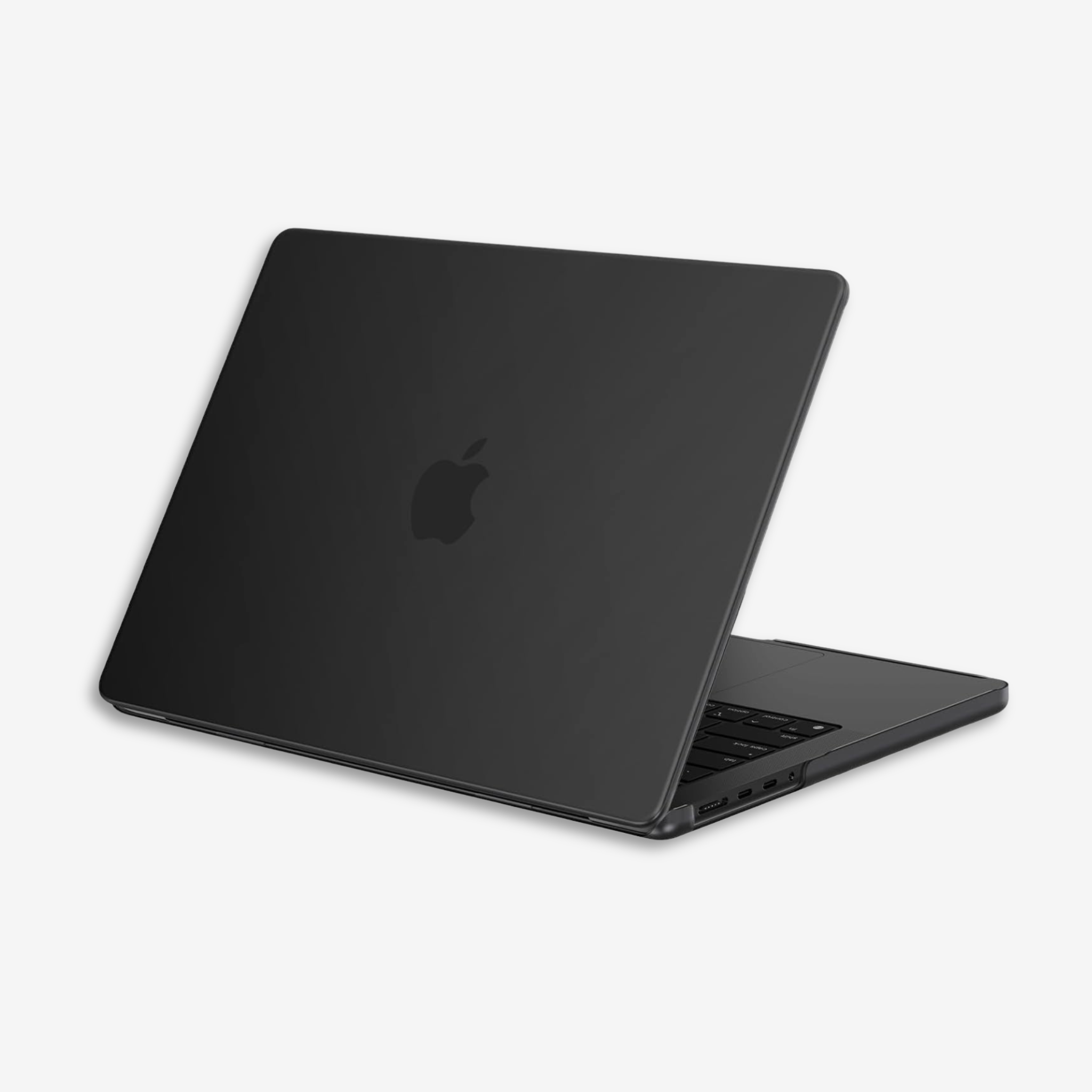 Capa HardShell Preto Fosco instalada no MacBook Pro 14 M1 M2 M3 M4 M5 SkinCase #cor_preto fosco