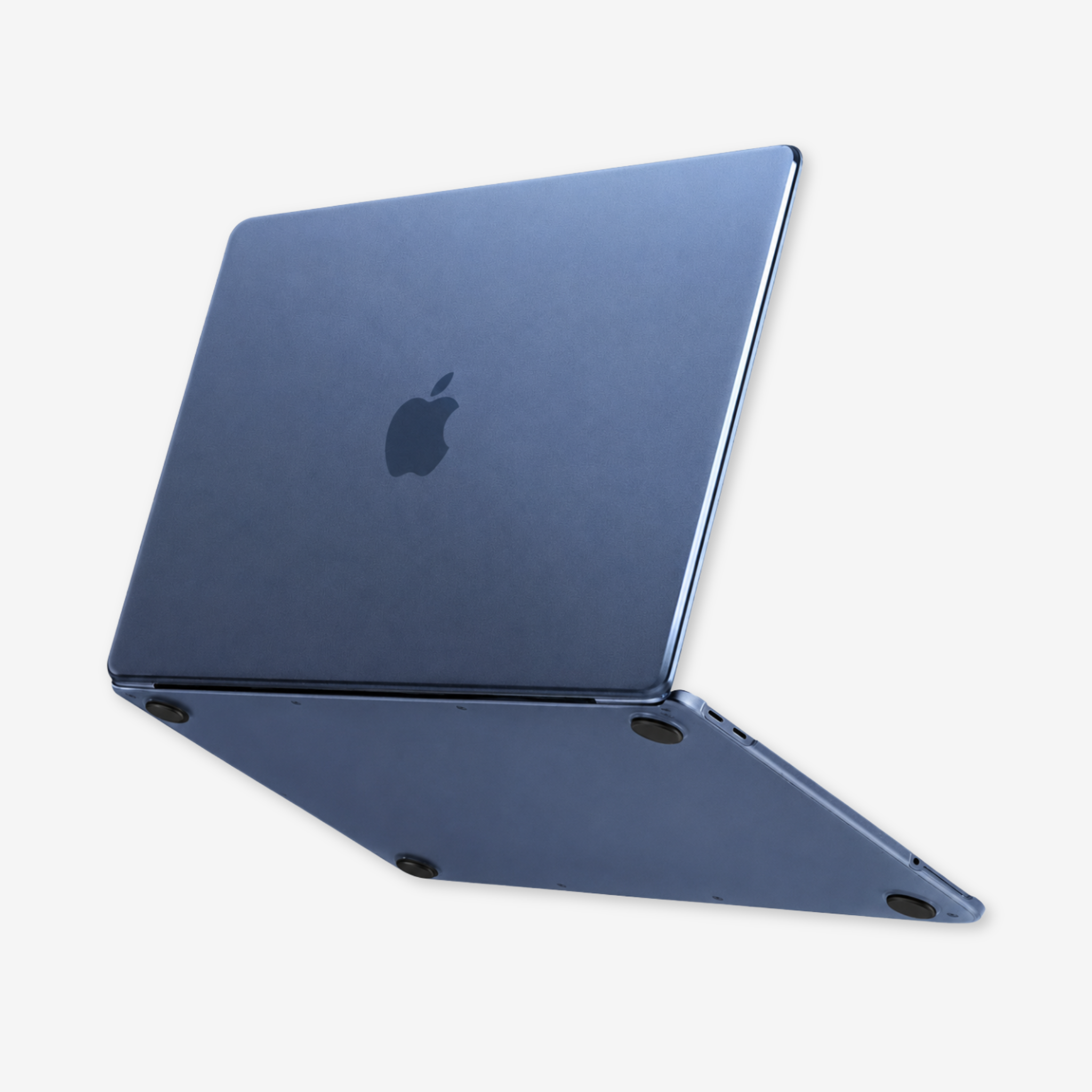 Capa HardShell Azul Índigo Fosca para MacBook Neo 13 vista inferior SkinCase #cor_azul índigo fosca
