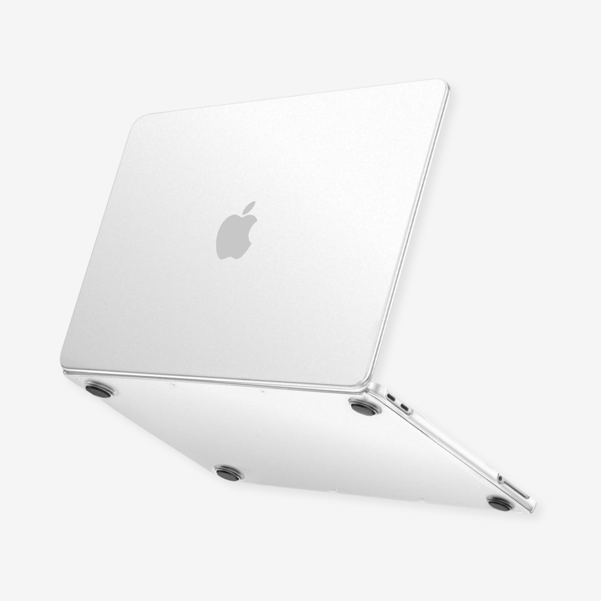 Capa HardShell Transparente Fosca para MacBook Neo 13 vista inferior SkinCase #cor_transparente fosco