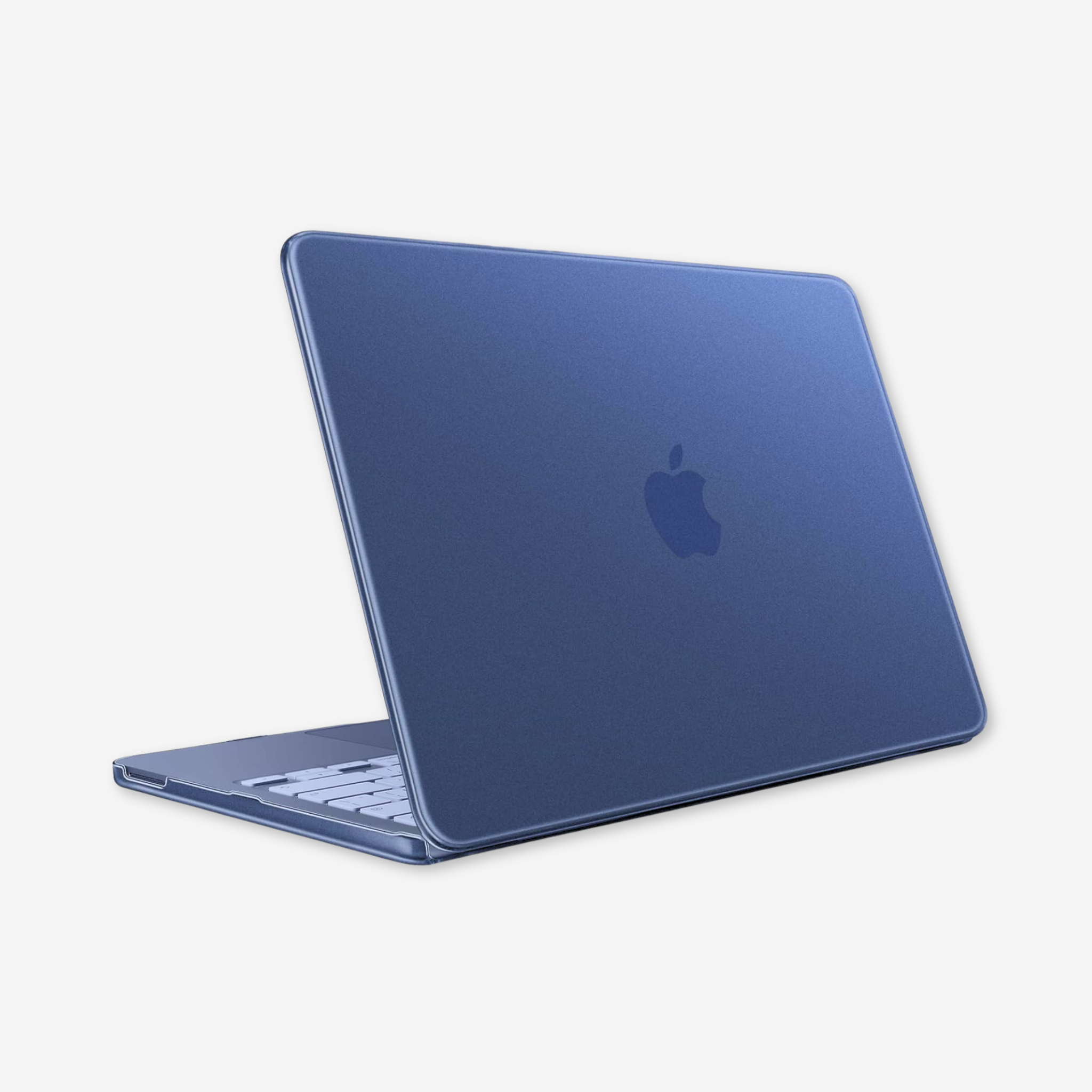 Capa HardShell Azul Índigo Fosca instalada no MacBook Neo 13 SkinCase #cor_azul índigo fosca