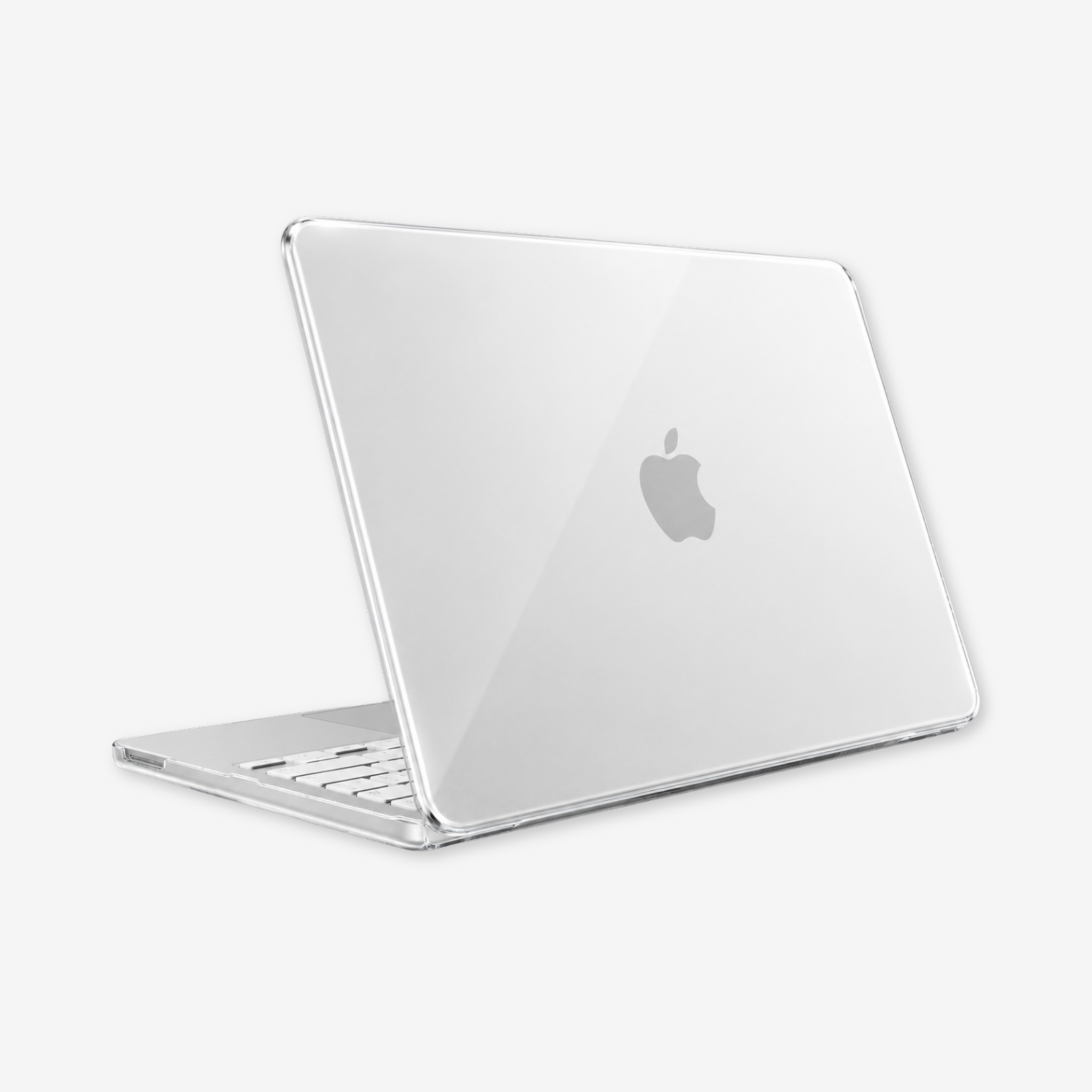 Capa HardShell Transparente Cristal instalada no MacBook Neo 13 SkinCase #cor_transparente cristal