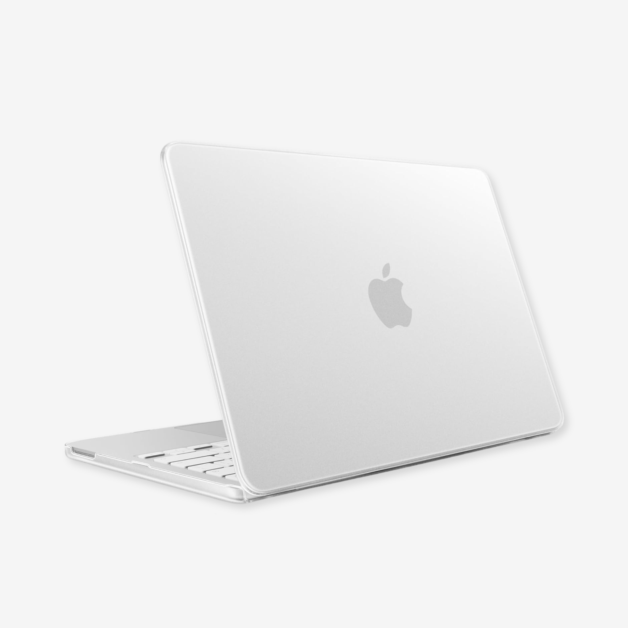 Capa HardShell Transparente Fosca instalada no MacBook Neo 13 SkinCase #cor_transparente fosco