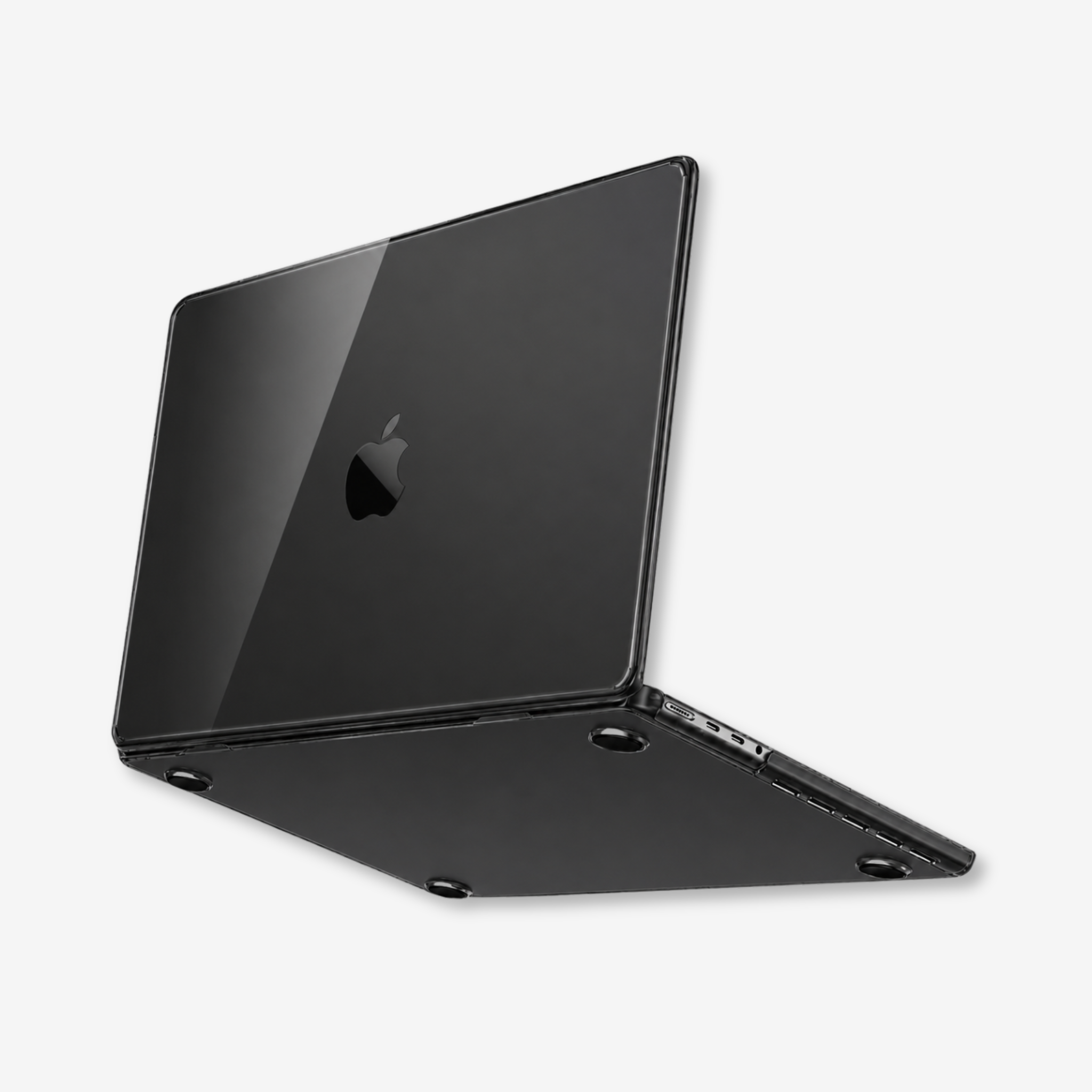 Capa HardShell Preto Cristal SkinCase para MacBook Pro 16 M1 M2 M3 M4 M5 com proteção inferior #cor_preto cristal