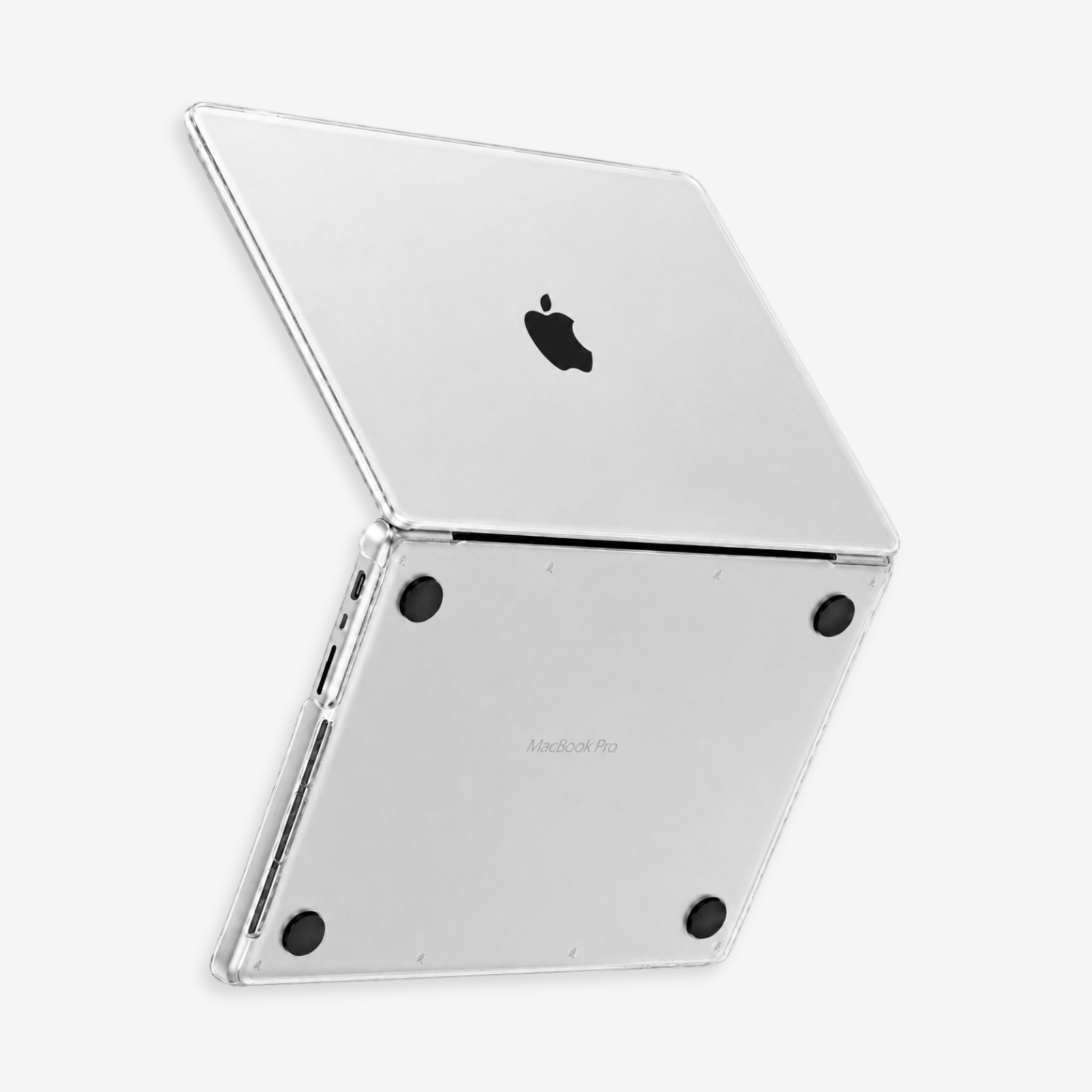 Parte inferior da Capa HardShell Transparente Cristal SkinCase para MacBook Pro 16 M1 M2 M3 M4 M5 com pés emborrachados #cor_transparente cristal