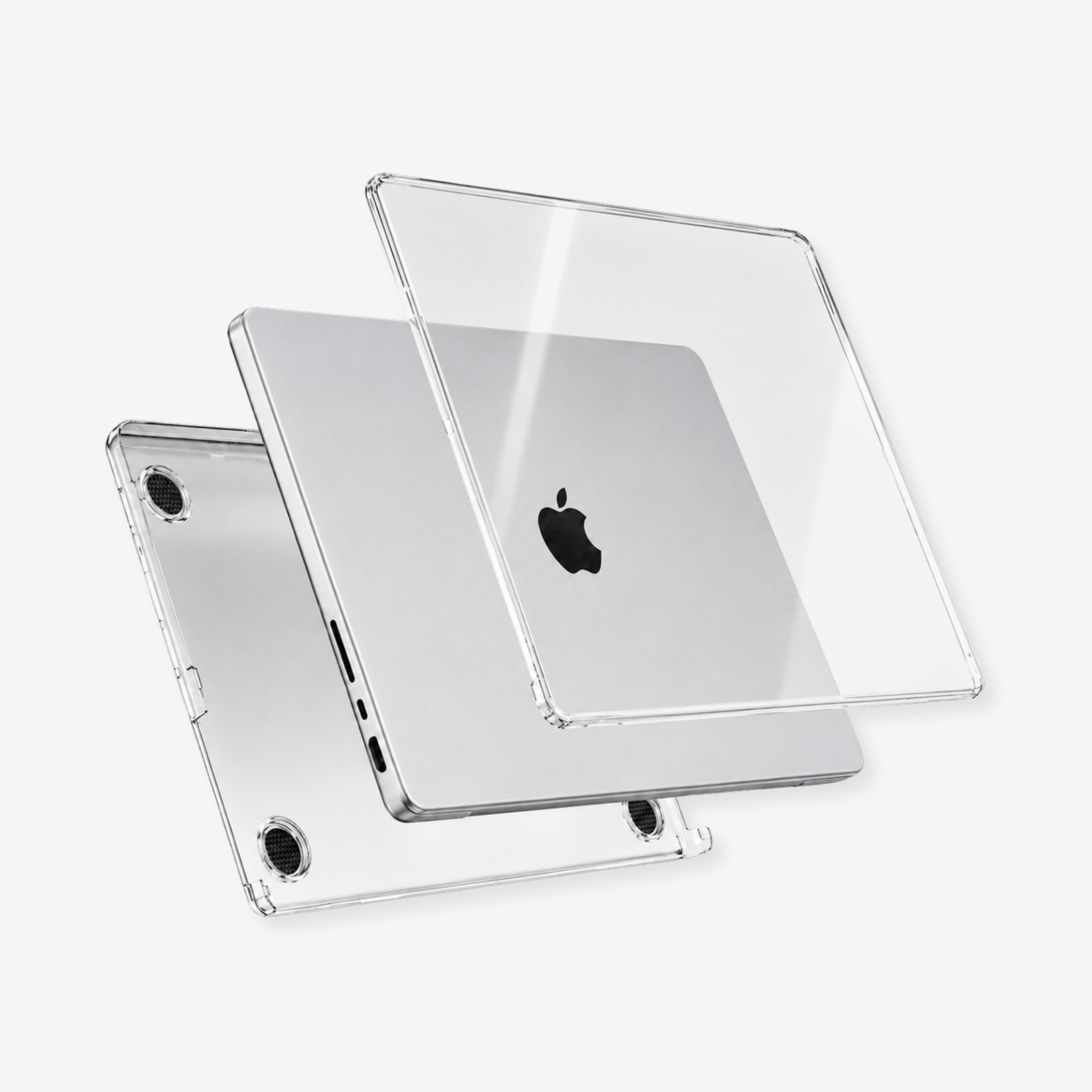 Capa HardShell Transparente Cristal SkinCase para MacBook Pro 16 M1 M2 M3 M4 M5 em duas partes #cor_transparente cristal