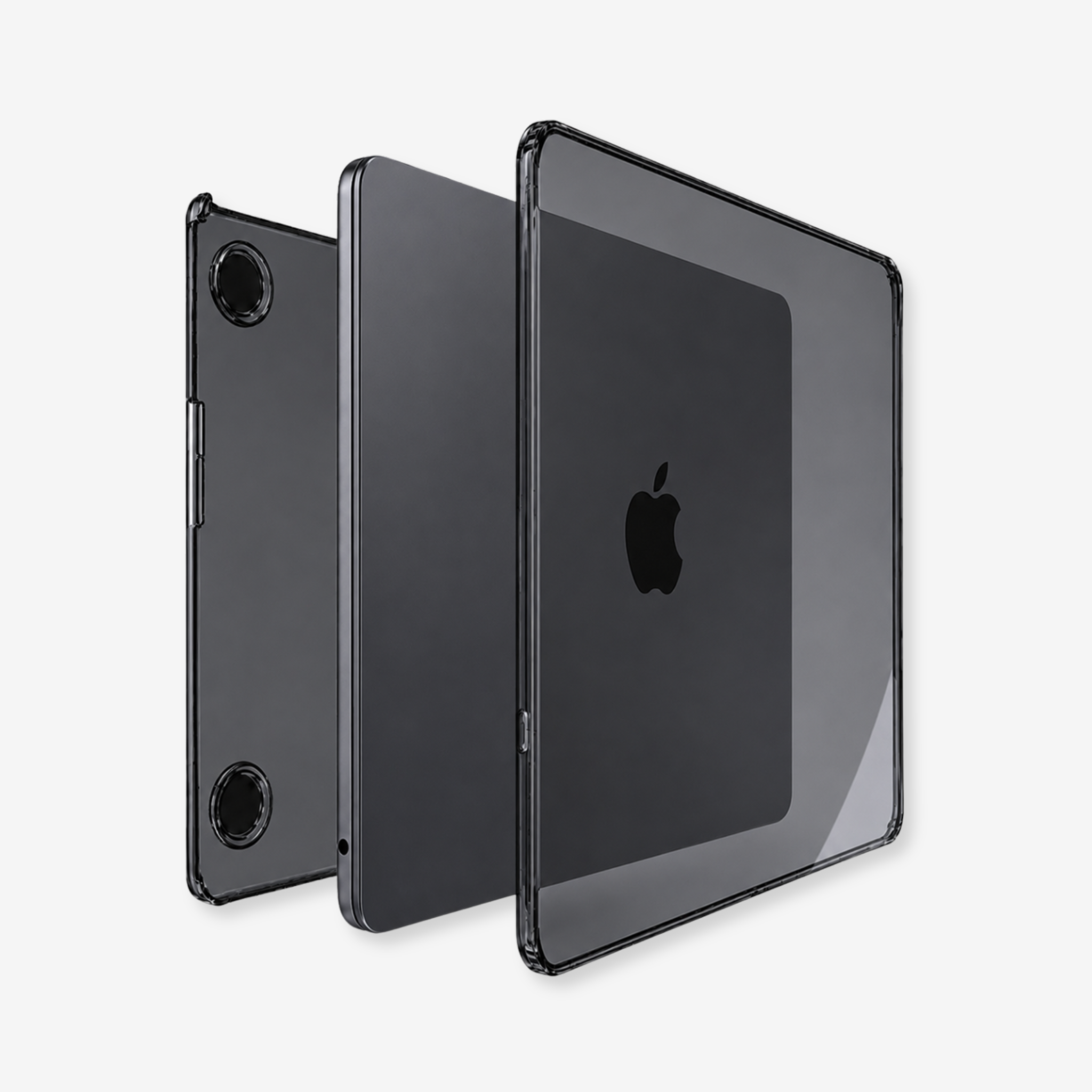 Capa HardShell Preto Cristal para MacBook Air 15 SkinCase #cor_preto cristal