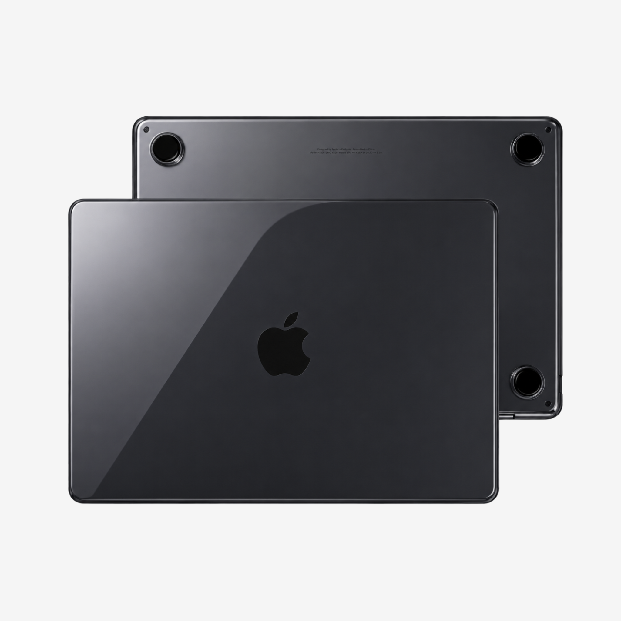 Capa HardShell Preto Cristal para MacBook Air 15 SkinCase #cor_preto cristal