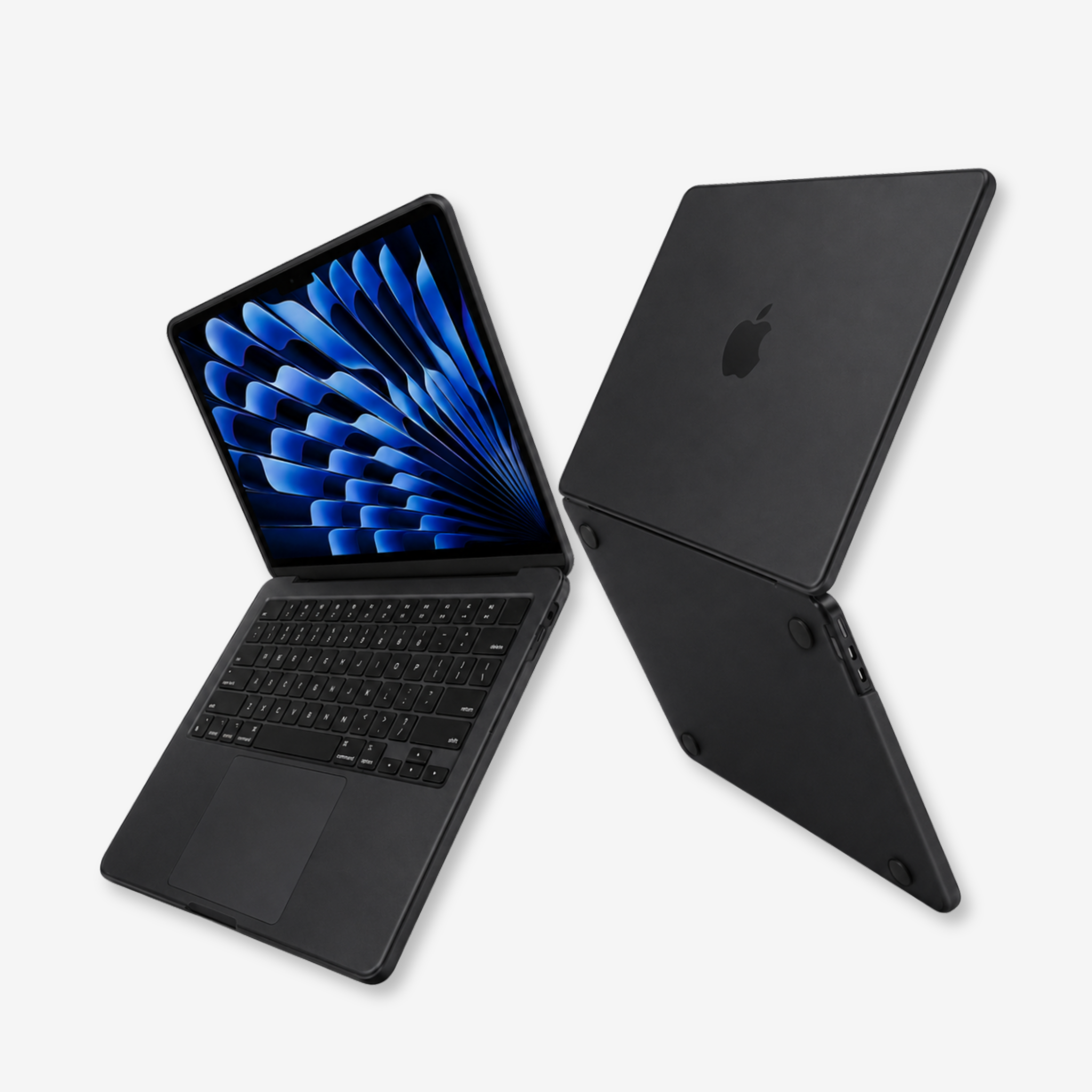 Capa HardShell Preto Fosco para MacBook Air 15 SkinCase #cor_preto fosco