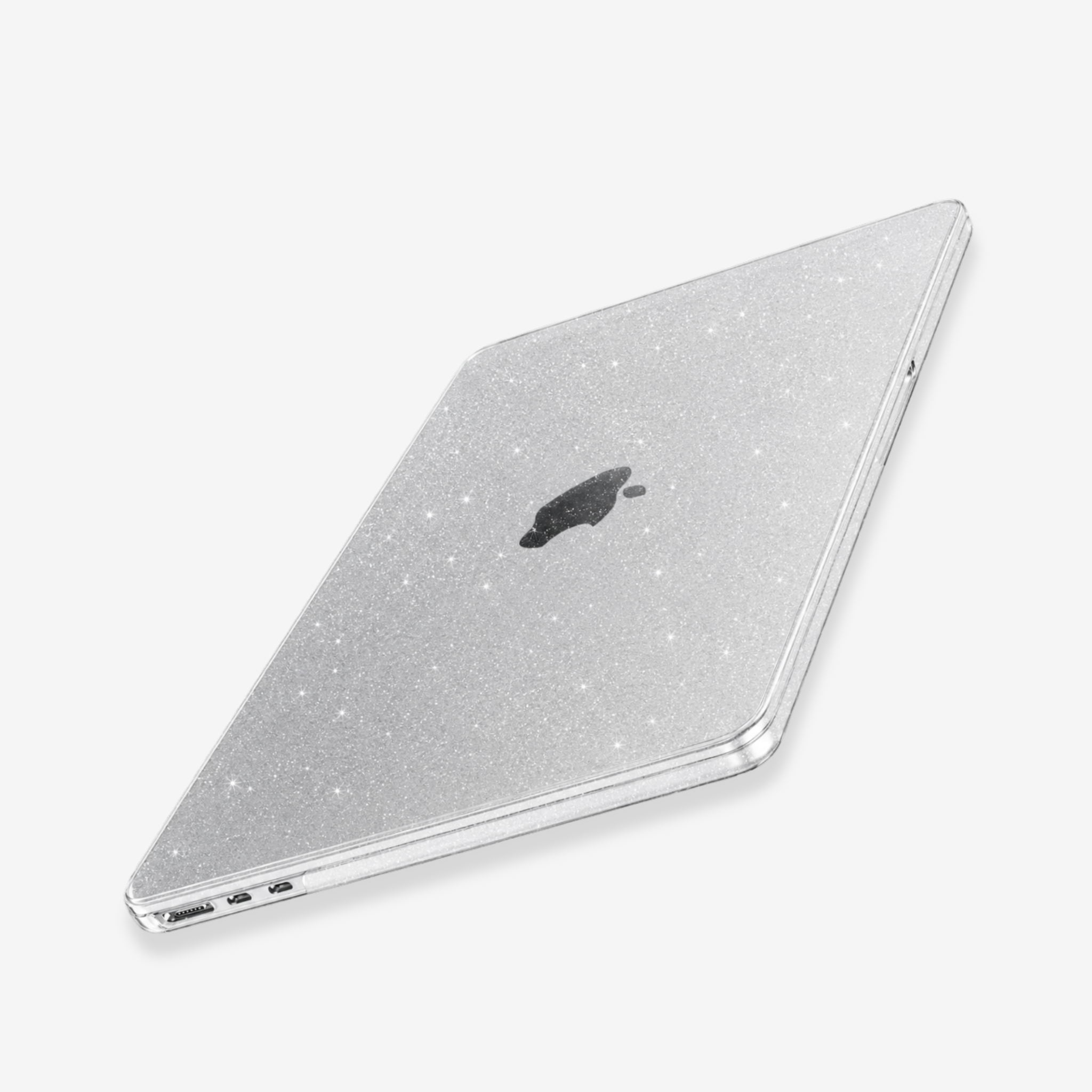 Capa HardShell Transparente Glitter para MacBook Air 15 SkinCase #cor_sky glitter