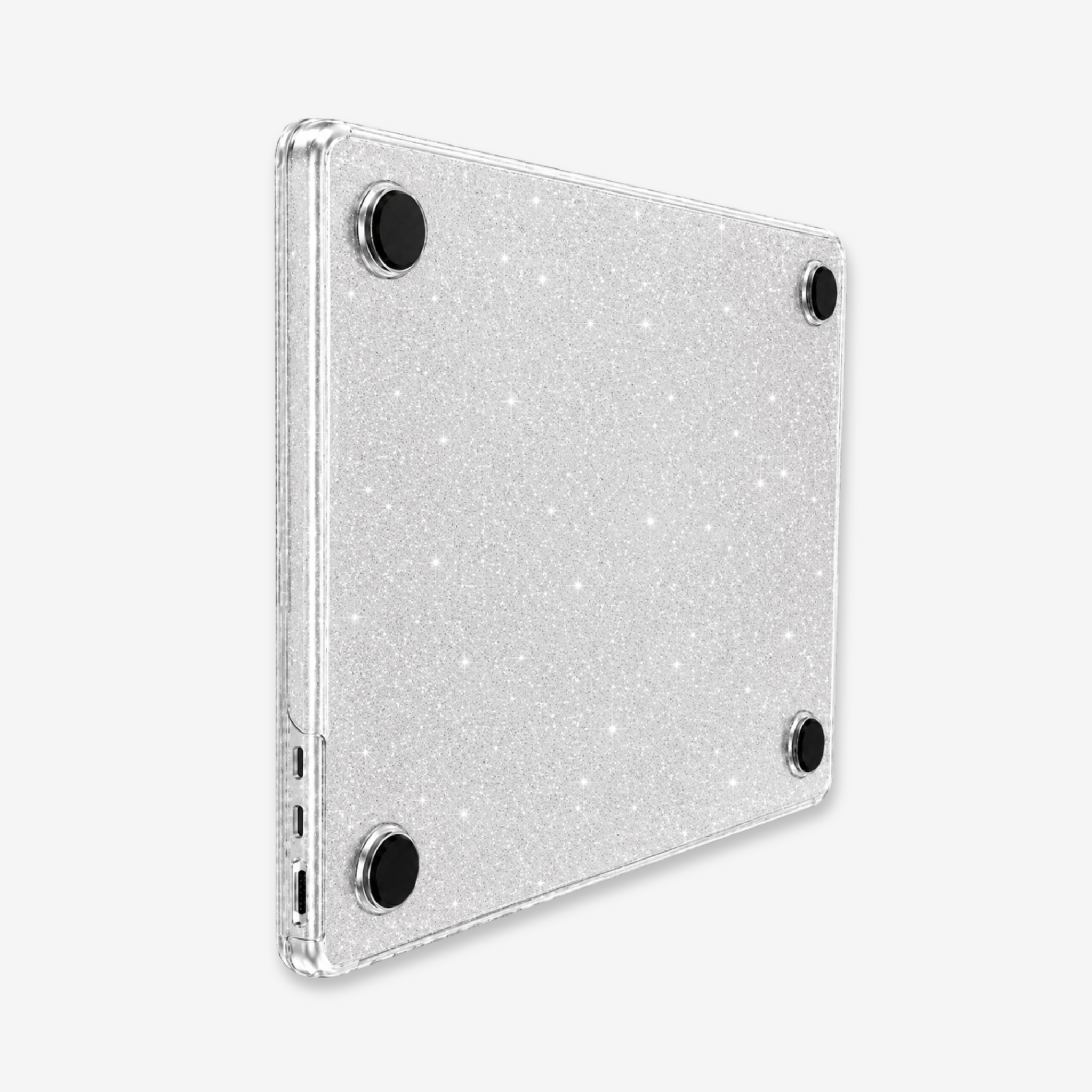 Capa HardShell Transparente Glitter para MacBook Air 15 SkinCase #cor_sky glitter