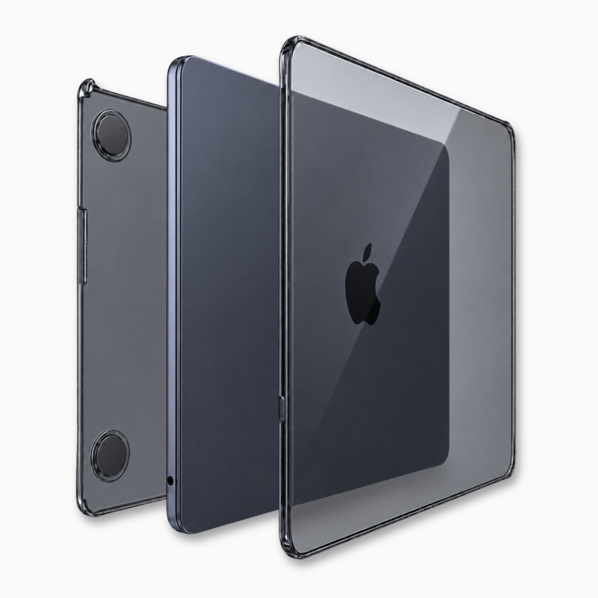 Capa HardShell Preto Cristal para MacBook Air 13 SkinCase #cor_preto cristal
