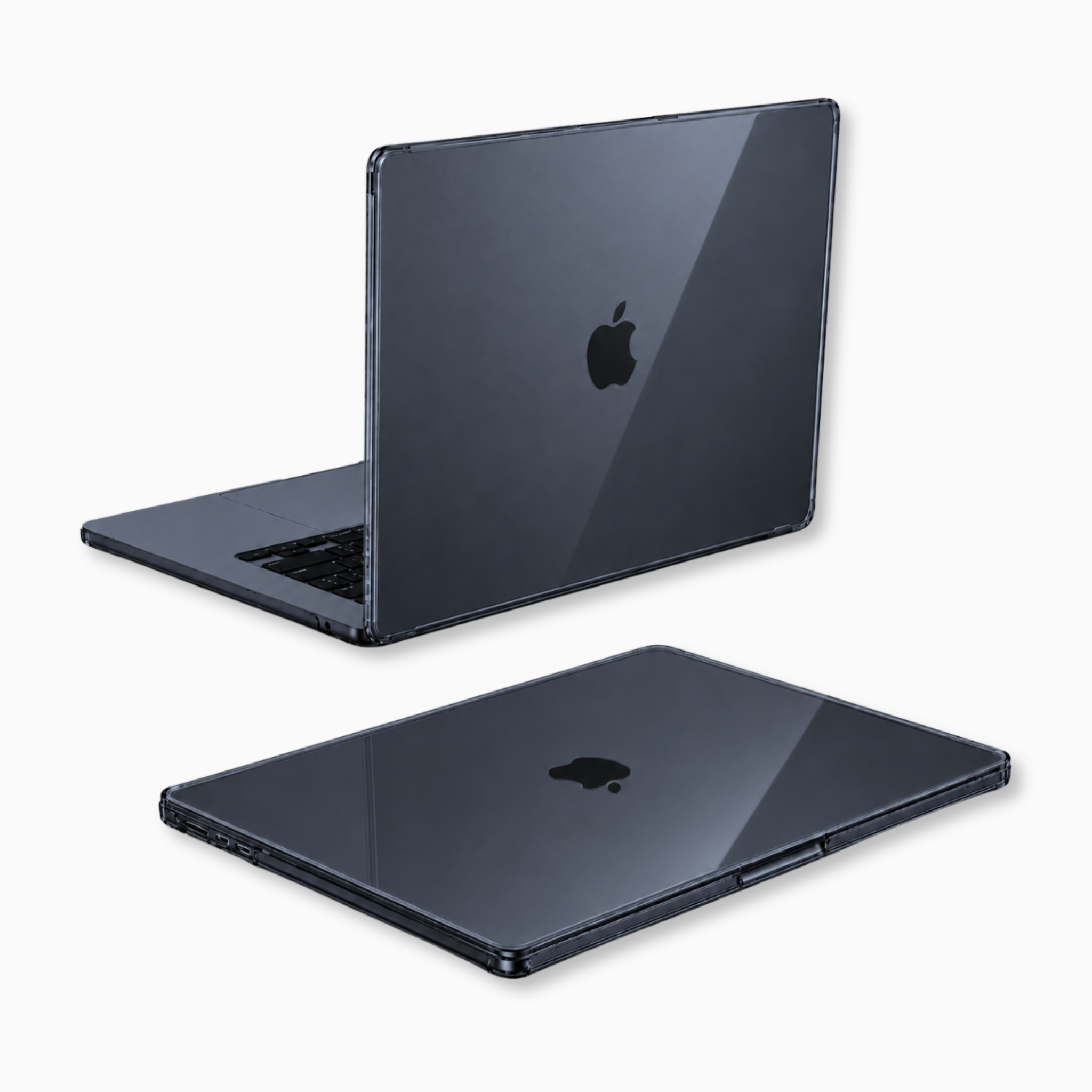 Capa HardShell Preto Cristal para MacBook Air 13 SkinCase #cor_preto cristal