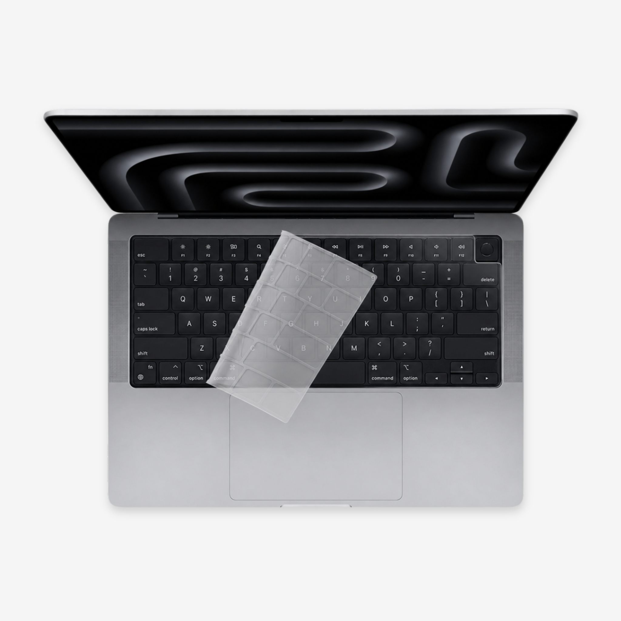 Protetor de Teclado Transparente para MacBook Air 13, Air 15, Pro 14 e Pro 16 Padrão US SkinCase #cor_transparente