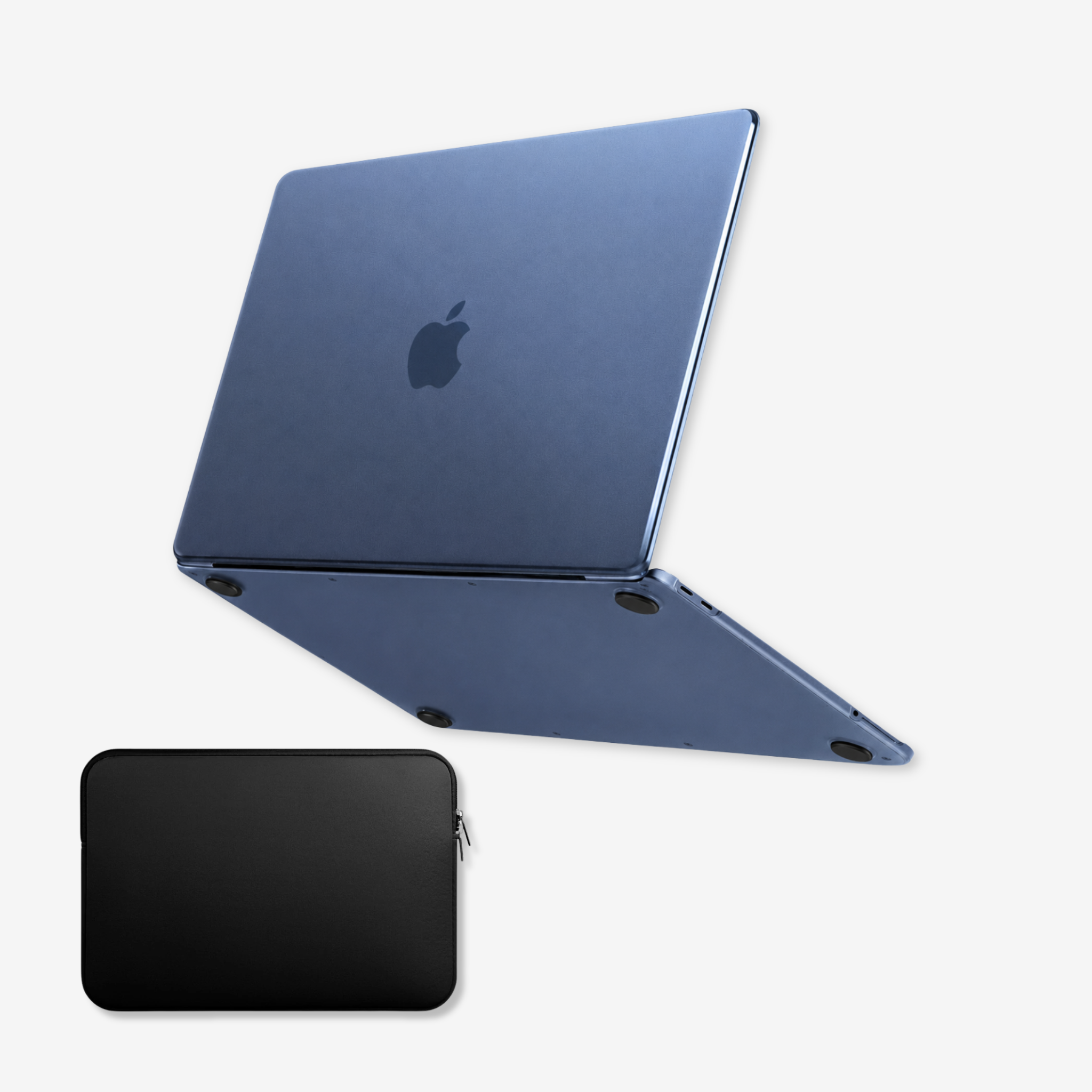 Capa HardShell Azul Índigo Fosca + Bag Neoprene para MacBook Neo 13 SkinCase #cor_azul índigo fosca