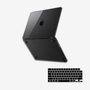 Capa HardShell Preto Cristal + Protetor de Teclado para MacBook Pro 14 M1 M2 M3 M4 M5 SkinCase #cor_preto cristal