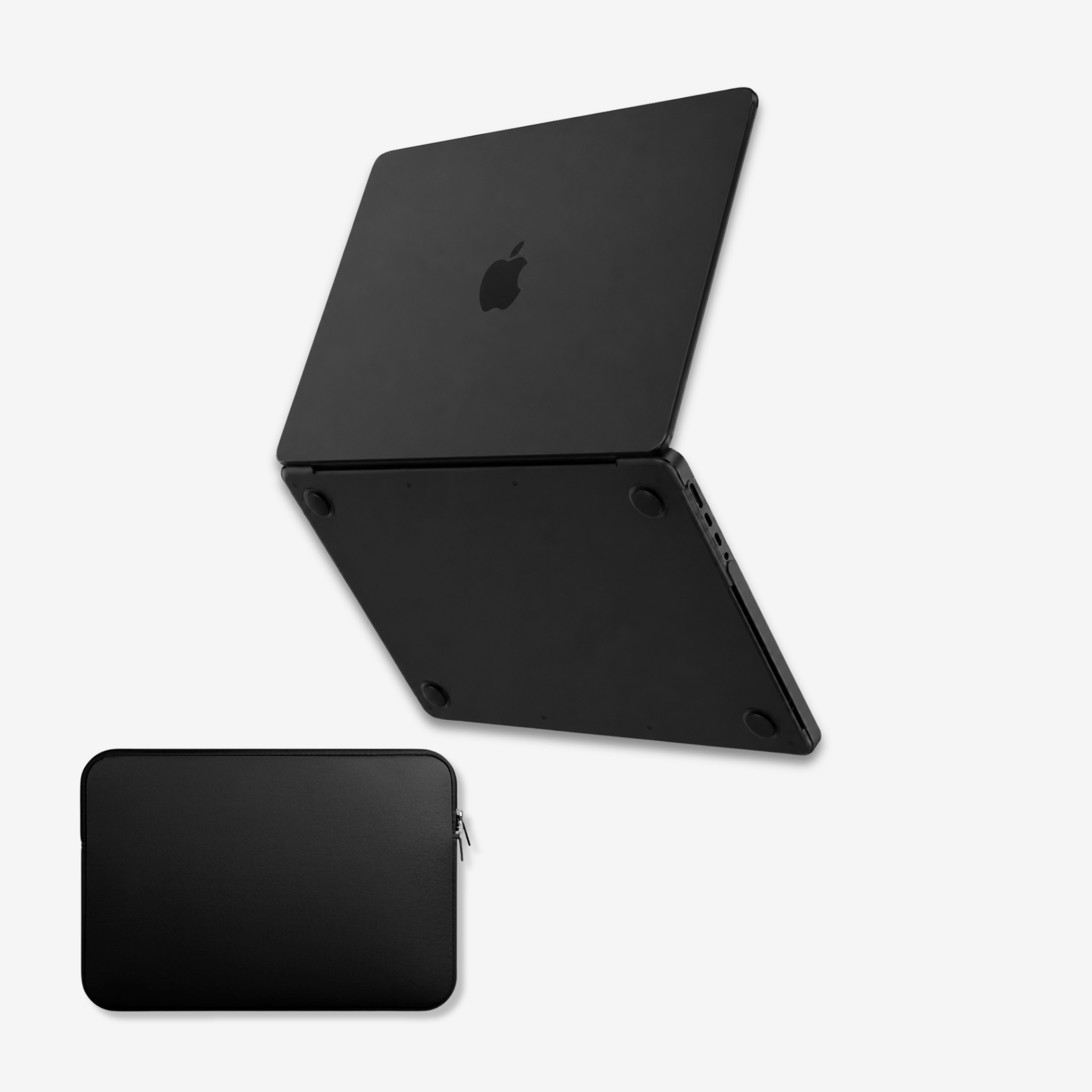 Capa HardShell Preto Fosco + Bag Neoprene para MacBook Pro 14 M1 M2 M3 M4 M5 SkinCase #cor_Preto fosco
