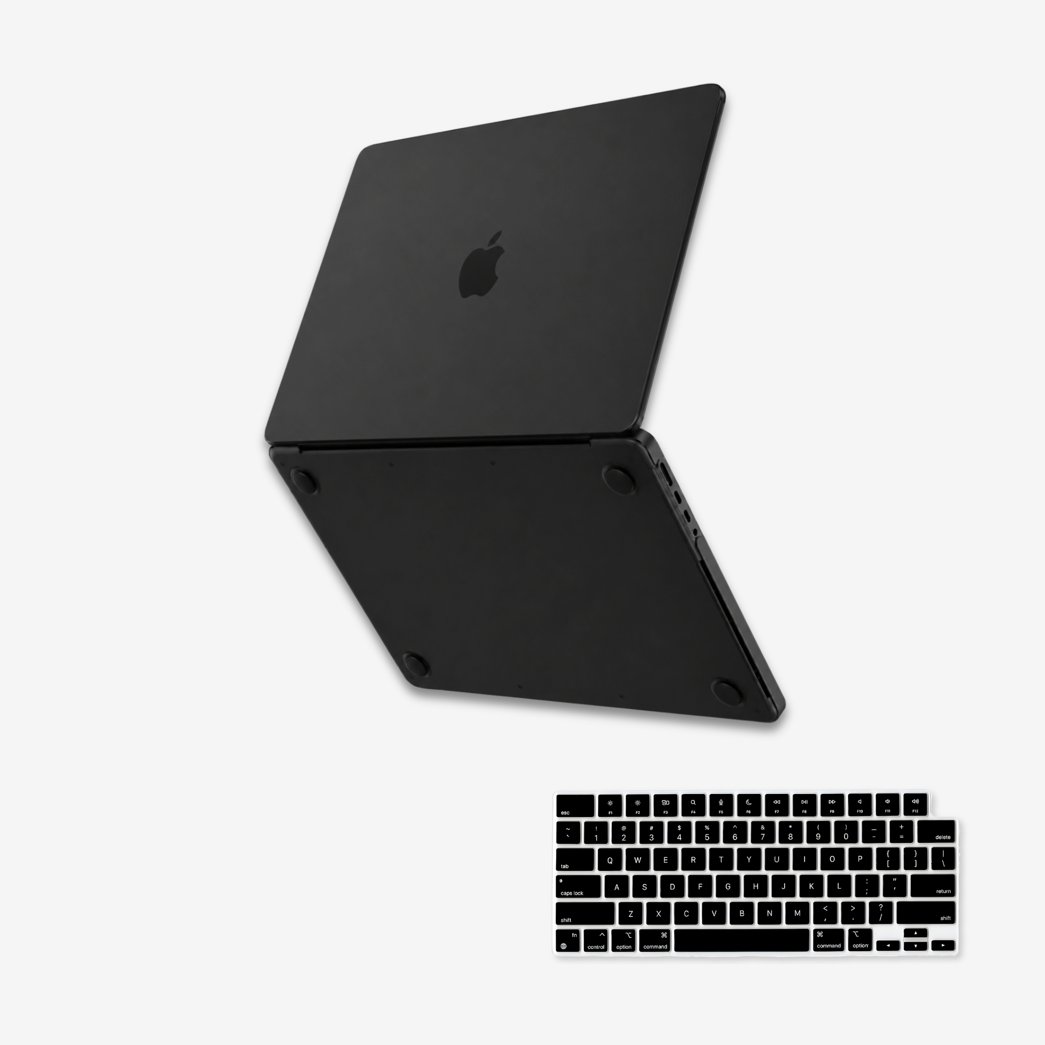 Capa HardShell Preto Fosco + Protetor de Teclado para MacBook Pro 14 M1 M2 M3 M4 M5 SkinCase #cor_preto fosco
