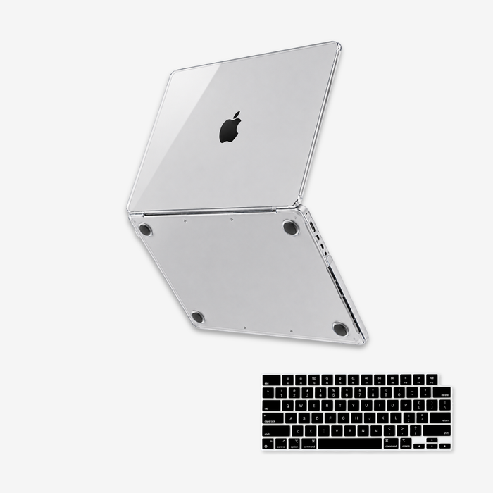 Capa HardShell Transparente Cristal + Protetor de Teclado para MacBook Pro 14 M1 M2 M3 M4 M5 SkinCase #cor_transparente cristal