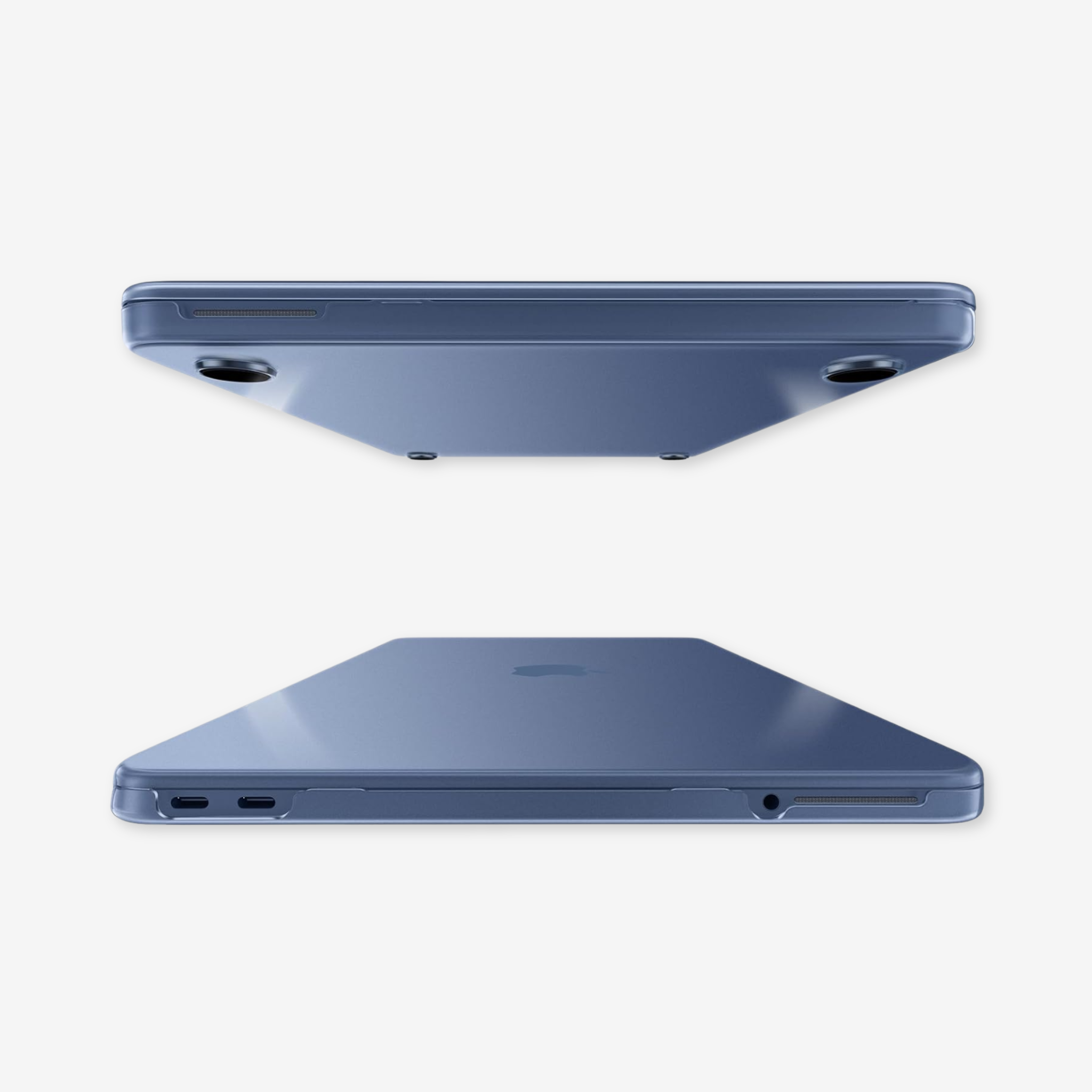 Capa HardShell Azul Índigo Fosca para MacBook Neo 13 com portas e pés emborrachados SkinCase #cor_azul índigo fosca