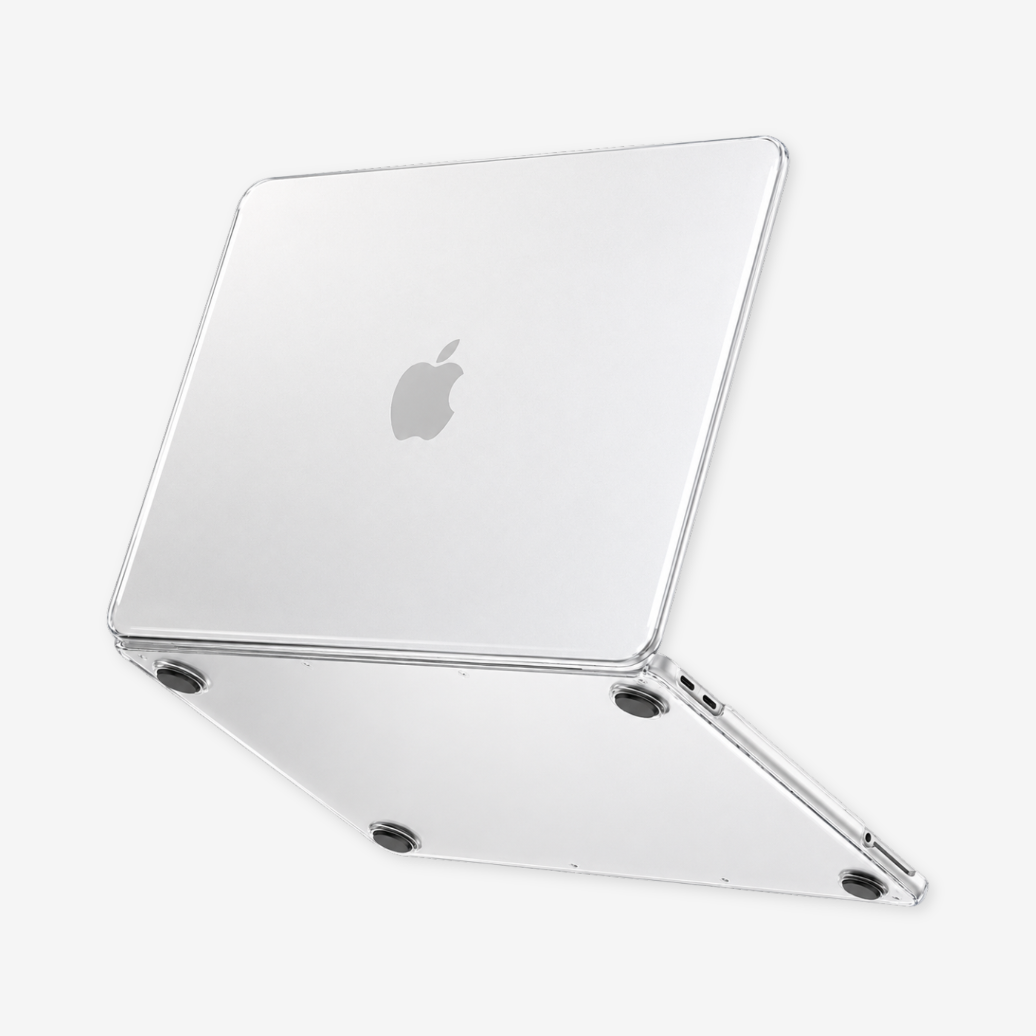 Capa HardShell Transparente Cristal para MacBook Neo 13 vista inferior SkinCase #cor_transparente cristal