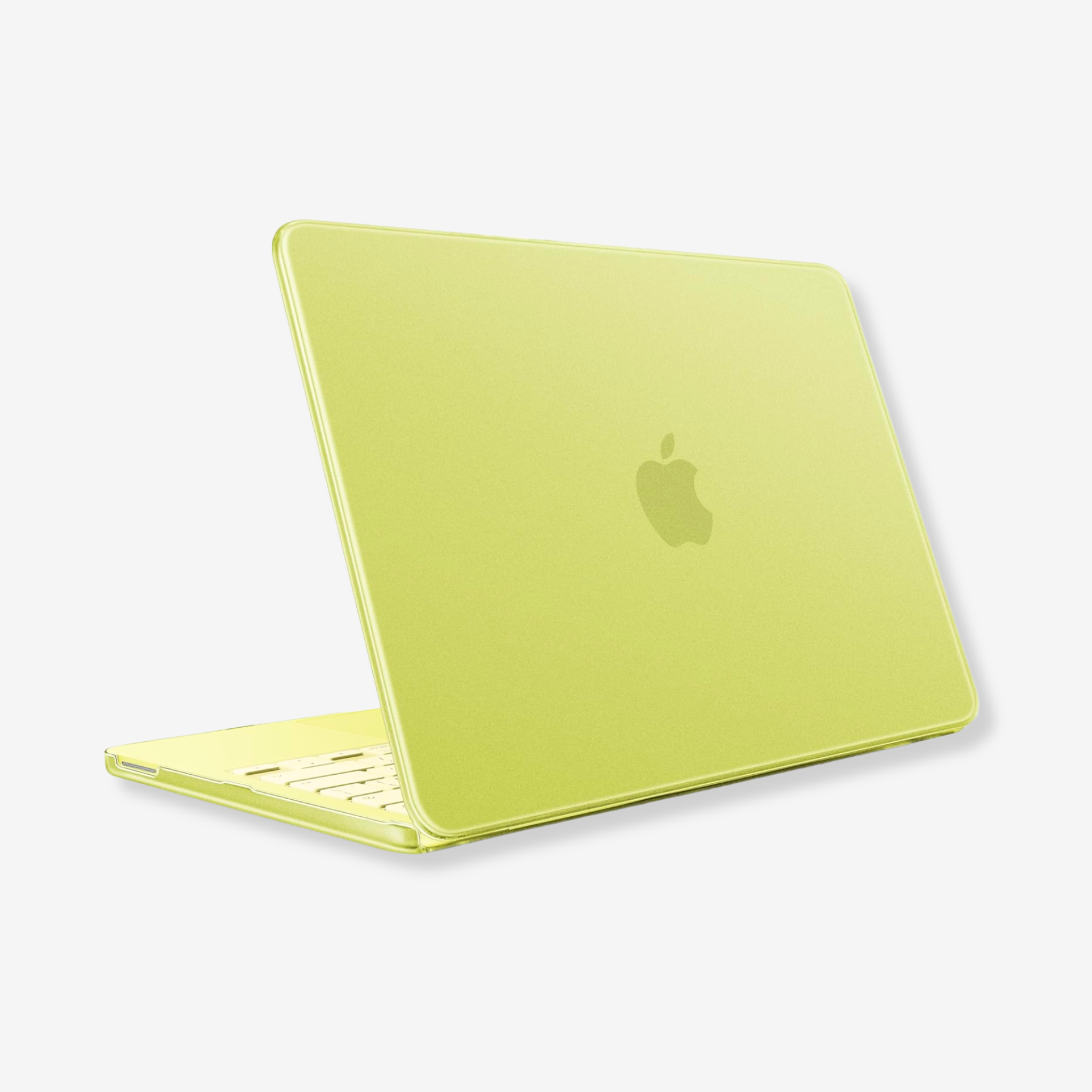 Capa HardShell Amarelo Cítrico Fosca instalada no MacBook Neo 13 SkinCase #cor_amarelo cítrico fosca