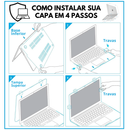 Kit Capa +Pel Teclado PRETO P/ MacBook Air 13.6Pol M2 M3 M4// A2681 A3113 A3240// 2022-2025