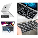 Kit Capa +Pel Teclado PRETO P/ MacBook Air 13.6Pol M2 M3 M4// A2681 A3113 A3240// 2022-2025