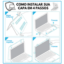 Kit Capa +Pel Teclado PRETO P/ MacBook Air 13.6Pol M2 M3 M4// A2681 A3113 A3240// 2022-2025