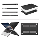 Kit Capa +Pel Teclado PRETO P/ MacBook Air 13.6Pol M2 M3 M4// A2681 A3113 A3240// 2022-2025