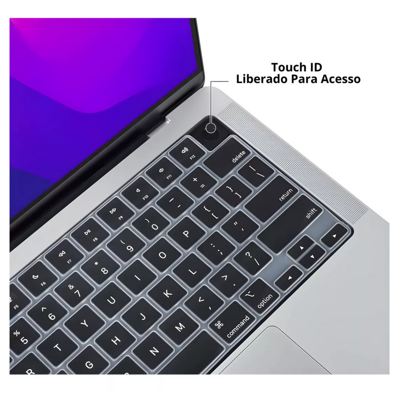 Protetor Teclado MacBook Pro 16.2 M2 e M3 Preto