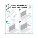 Kit Capa Para MacBook Air 15.3 Pol  M2 M3 M4 + Neoprene + Protetor de Teclado