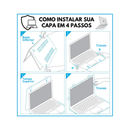 Kit Capa Para MacBook Air 15.3 Pol  M2 M3 M4 + Neoprene + Protetor de Teclado