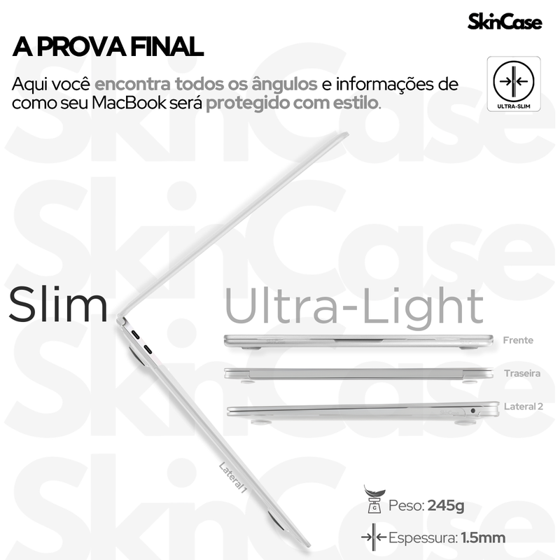 Capa Para MacBook Air 13 Pol Touch ID - Mod: M1 A2337/ A2179/ A1932 - 2018 até 2021