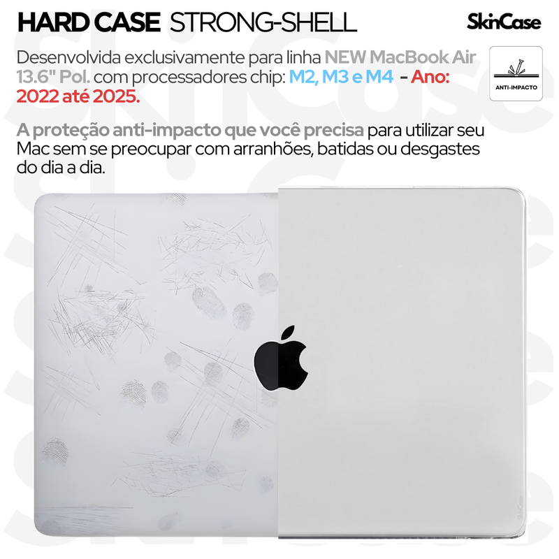 Capa SkinCase Para MacBook Air 13.6 Polegadas - Modelos: M2 A2681 / M3 A3113 Ano 2022 até 2025