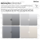 Kit Capa +Pel Teclado PRETO P/ MacBook Air 13.6Pol M2 M3 M4// A2681 A3113 A3240// 2022-2025