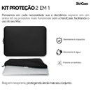 Kit Capa +Bag Neoprene P/ MacBook Air 13.6Pol M2 M3 M4// A2681 A3113 A3240// 2022-2025