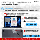 Capa Hard Case MacBook Air 15.3 Polegadas - Modelos: M2 A2941 / M3 A3114 / M4 A3241 (2023 até 2025+)