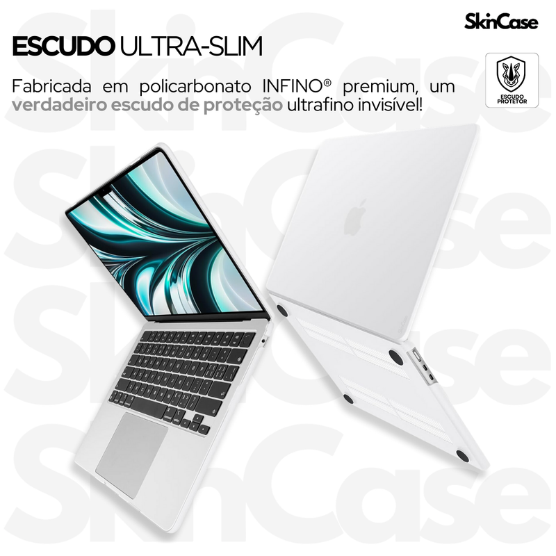 Capa Hard Case MacBook Air 15.3 Polegadas - Modelos: M2 A2941 / M3 A3114 / M4 A3241 (2023 até 2025+)