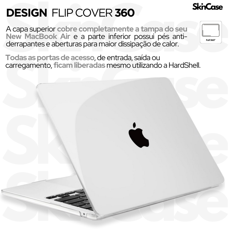 Capa Hard Case MacBook Air 15.3 Polegadas - Modelos: M2 A2941 / M3 A3114 / M4 A3241 (2023 até 2025+)