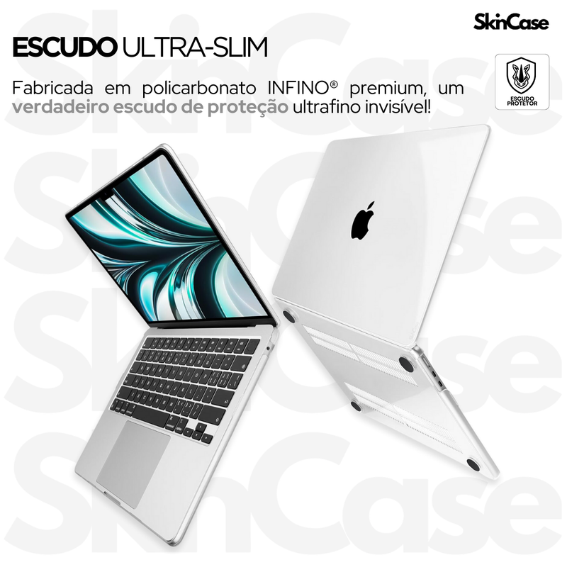Capa Hard Case MacBook Air 15.3 Polegadas - Modelos: M2 A2941 / M3 A3114 / M4 A3241 (2023 até 2025+)