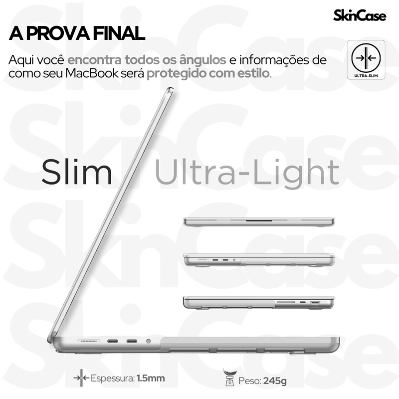 Capa Hard Case MacBook Pro 14.2 Pol. - Modelos: M1 A2442/ M2 A2779/ M3 A2919 A2992/ M4 A3112 A3185 A3401- Normal / Pro / Max (2021 ate 2025)