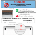 Capa Hard Case MacBook Pro 14.2 Pol. - Modelos: M1 A2442/ M2 A2779/ M3 A2919 A2992/ M4 A3112 A3185 A3401- Normal / Pro / Max (2021 ate 2025)