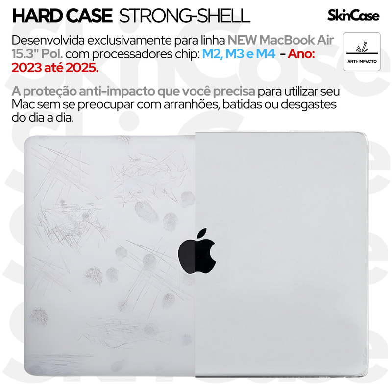 Kit Capa Para MacBook Air 15.3 Pol  M2 M3 M4 + Neoprene + Protetor de Teclado