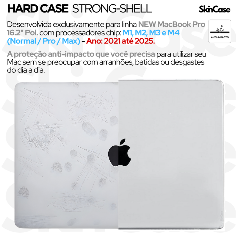 Capa HardCase Para MacBook Pro 16.2 Pol M1 M2 M3 M4-A2485-2021-2025