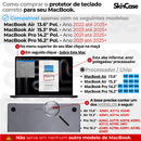 Protetor Teclado MacBook Air 13.6 M2 e M3 Preto