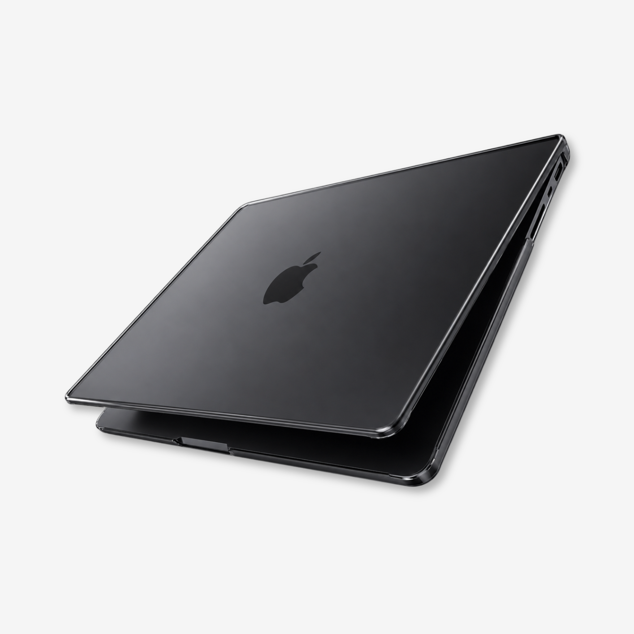 MacBook Pro 16 M1 M2 M3 M4 M5 fechado com Capa HardShell Preto Cristal SkinCase #cor_preto cristal
