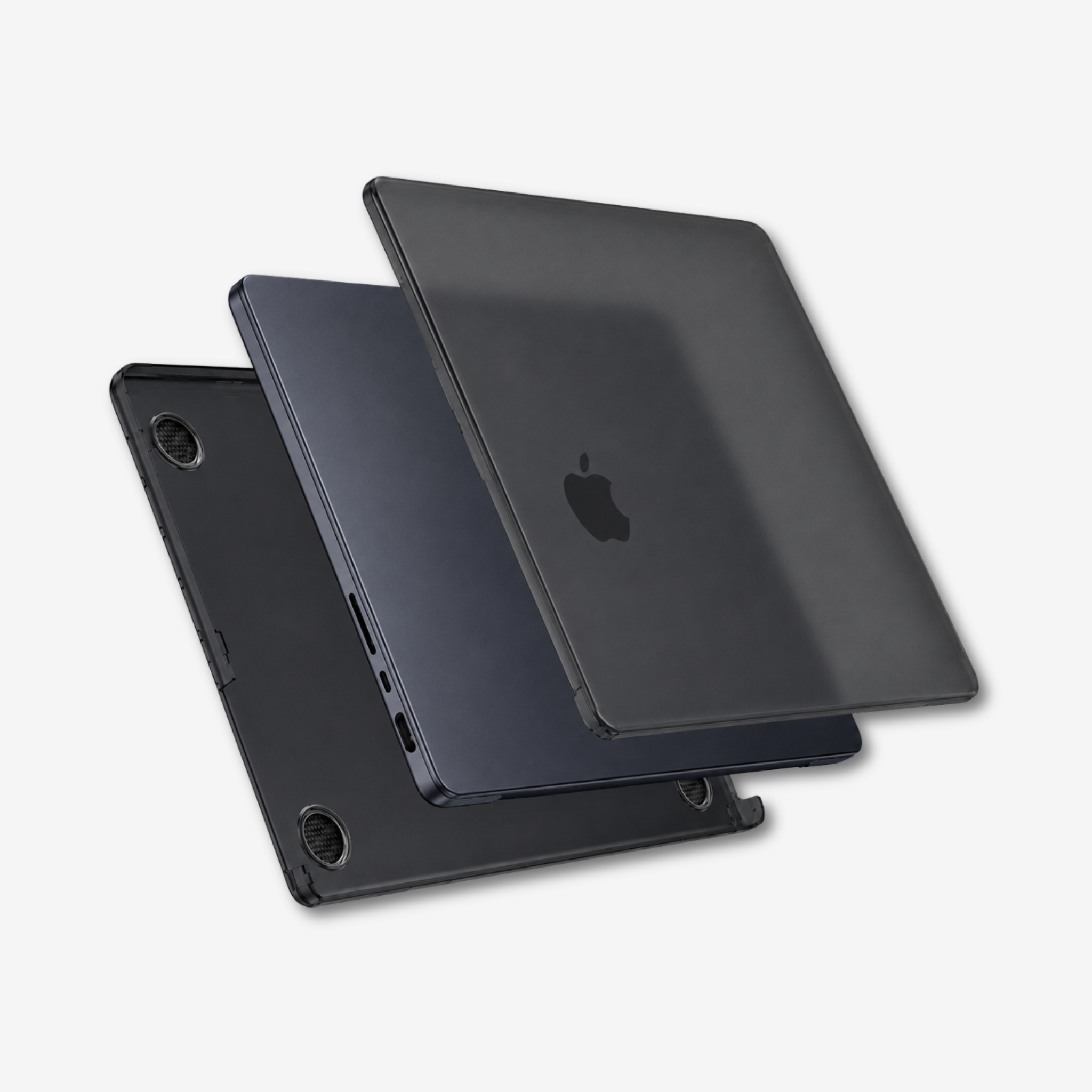 Capa HardShell Preto Fosco SkinCase para MacBook Pro 16 M1 M2 M3 M4 M5 em duas partes #cor_preto fosco