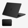 Capa HardShell Preto Fosco SkinCase para MacBook Pro 16 M1 M2 M3 M4 M5 com Bag Neoprene #cor_preto fosco
